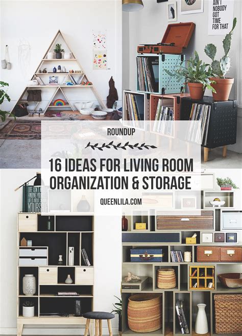 16 Ideas For Living Room Organization And Storage