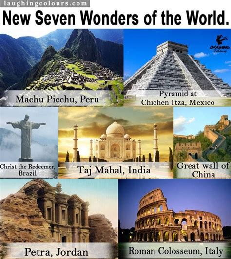 Wonders Of The World Seven Wonders Wonders Of The World New Seven