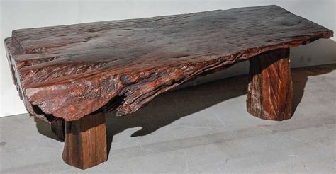 A gorgeous statement piece that will add style to your living room! Reclaimed Wood Slab Coffee Table at 1stdibs