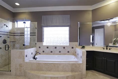 Visit our showrooms around bay area for more information. Master bath includes a jacuzzi tub with glass-block window ...