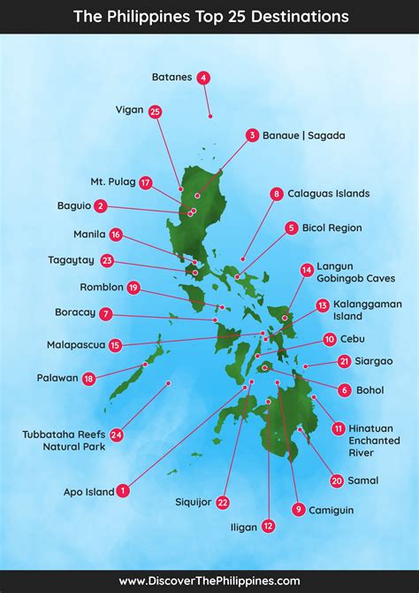 The Philippines Top 25 Destinations Discover The Philippines