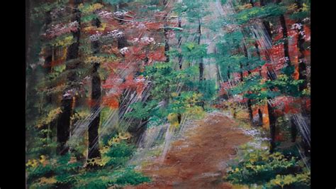 Acrylic Painting ~ The Forest Youtube