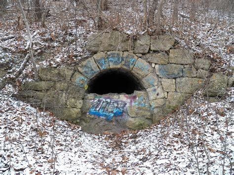 Entrance To An Abandoned Limestone Mining Tunnel From The Late 1800s