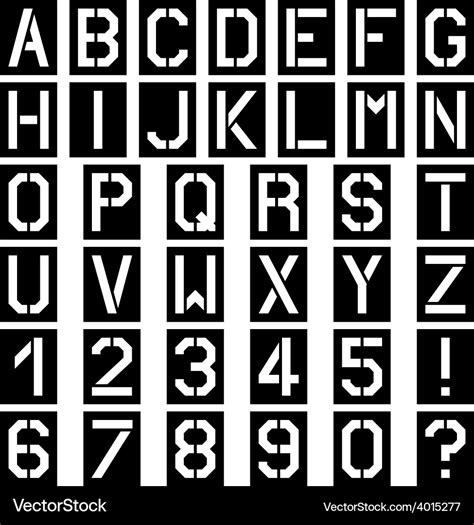 Printable Number Stencil Alphabet