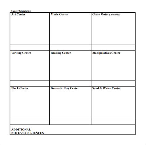 Sample Toddler Lesson Plan Template Free Samples Examples Format