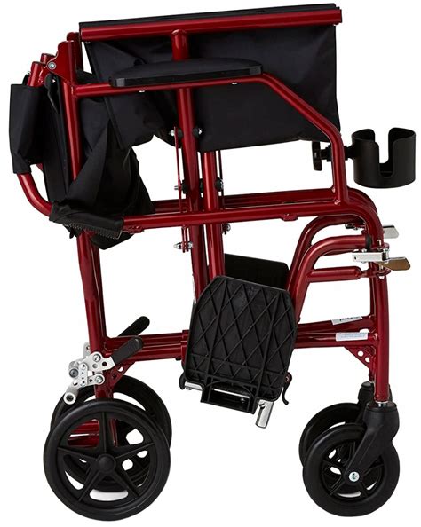 Medline Ultralight Transport Wheelchair With 19” Seat Folding