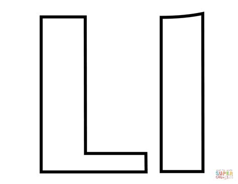 Classic Letter L Coloring Page Free Printable Coloring Pages