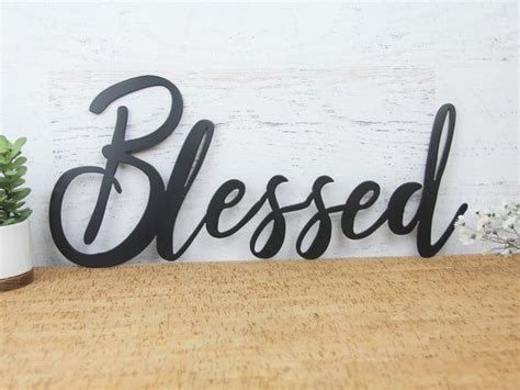 Blessed Metal Wall Decor Blessed Whimsical Wall Hanging Etsy In 2021