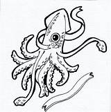 Squid Coloring Giant Drawing Colossal Printable Clipartmag Getdrawings Getcolorings sketch template