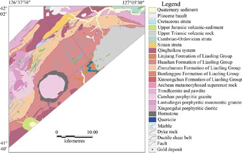 Simplified Geological Map And Locations Of The Known Gold Deposits