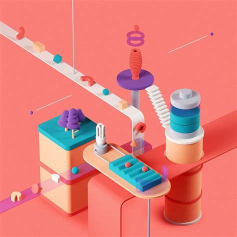 3d Illustrations By Nuria Madrid And Cristian M García Inspiration Grid Design Inspiration 3d