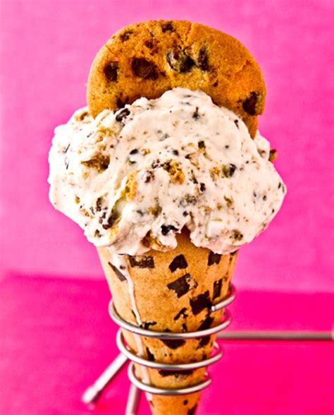 chocolate chip cookie ice cream cone ice cream cookies yummy ice cream sorbet recipes