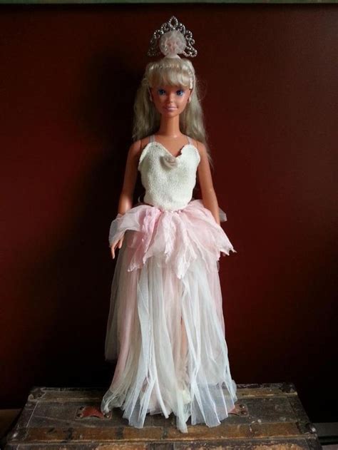 Vintage My Size 38 3ft Princess Barbie Doll Woutfit Slippers Earrings Crown Princess