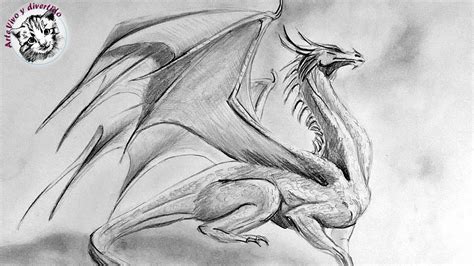 Como Dibujar Un Dragon A Lapiz Paso A Paso Drawings Dragon Artwork