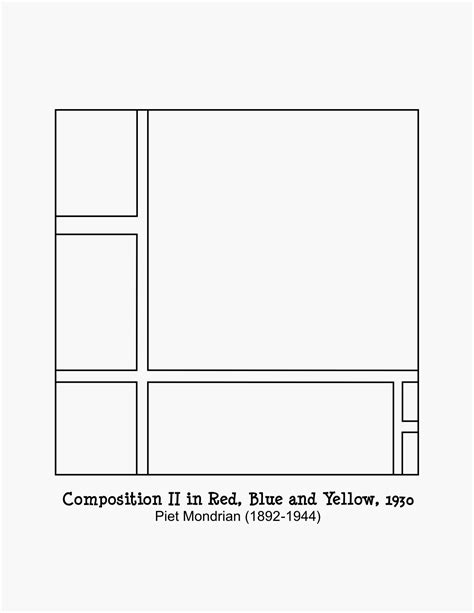 These piet mondrian pictures are online coloring pages that can be colored with color gradients and patterns. Coloring Page Worksheet