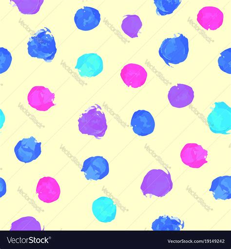 Watercolor Hand Painted Polka Dot Seamless Pattern