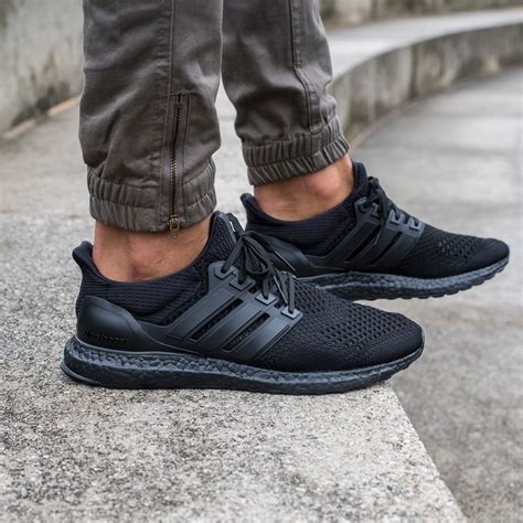 all black ultra boost on foot save up to 17