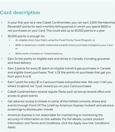 Apply for the American Express Cobalt Credit Card | LowestRates.ca