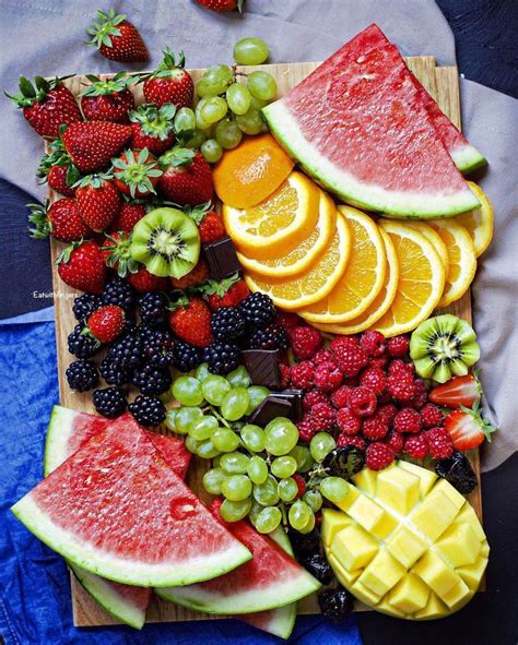 A Beautiful Fruit Display Fruit Watermelon Orange