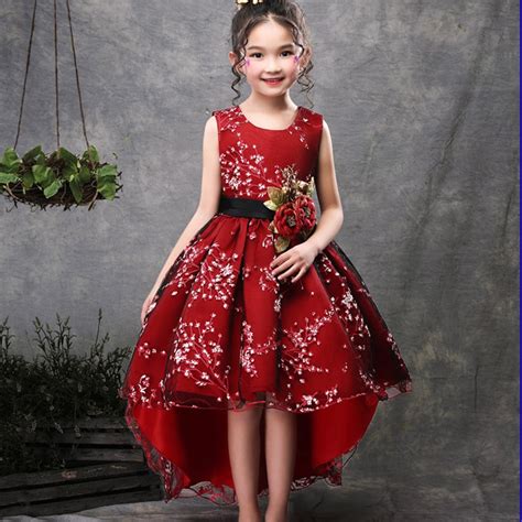Baby Girls Flower Princess Ball Gown Party Tutu Trailing Dress For