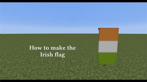 Minecraft Tutorial How To Make The Irish Flag Youtube
