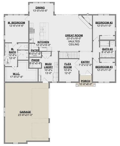 Craftsman Plan 2245 Square Feet 3 Bedrooms 25 Bathrooms 1462