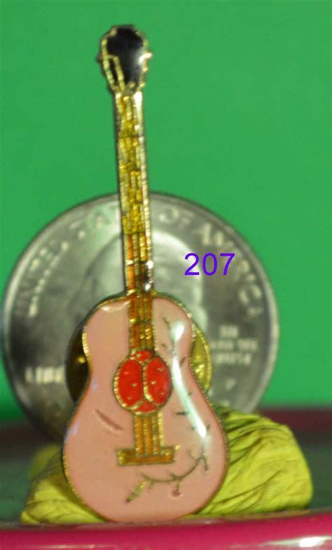 Vintage Guitar Hat Pin And Pin Back 207 Etsy