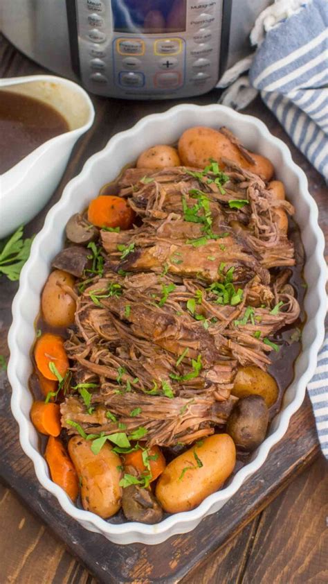 You can make a gravy easily for this roast with give this delicious roast a try! Best Ever Instant Pot Pot Roast Video - Sweet and Savory ...