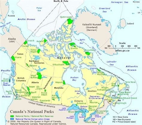 Map Of Canadas National Parks Canada National Parks National Parks