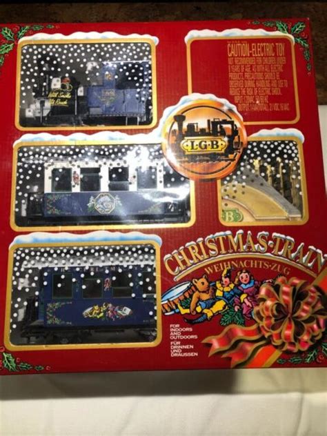 Lgb Blue Christmas Train G Scale 72545 Starter Set With Smoke For Sale