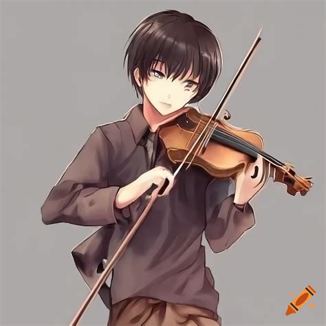 Anime Boy Playing The Violin On Craiyon