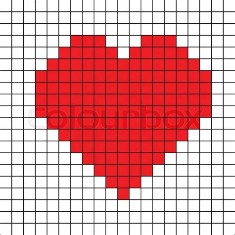 Cross stitch heart | Stock vector | Colourbox