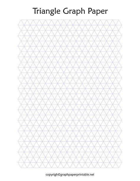 Triangle Graph Paper Or Triangle Grid Paper Printable Pdf