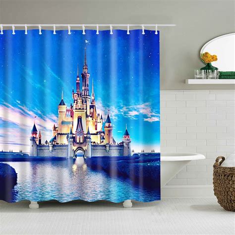 Cinderella Castle Shower Curtain Fantasy Dreamy World Cartoon Disney