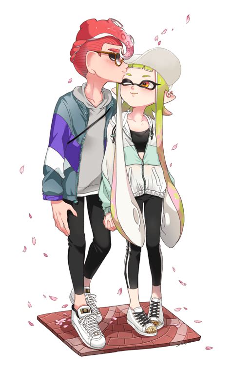 Inkling Inkling Girl Octoling And Octoling Boy Splatoon Drawn By