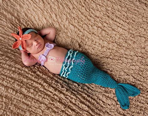 On Sale Baby Mermaid Costume Halloween Costume Crochet Newborn