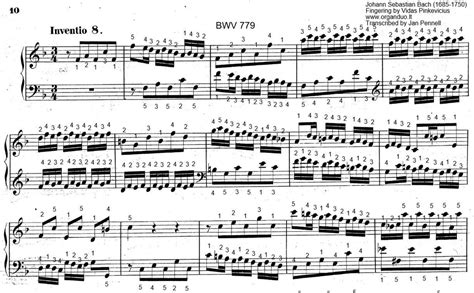 Two Part Invention No 8 In F Major Bwv 779 By Js Bach Secrets Of