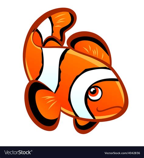 Cartoon Clownfish Royalty Free Vector Image Vectorstock