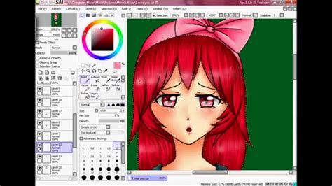 Speedpaint ~anime Girl~ Painttoolsai Youtube