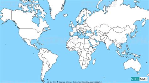 Stepmap Plain Landkarte Für Welt