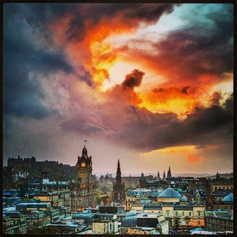 Edinburgh Scotland Sunrisesunset Or Just The Armageddon Hahaha