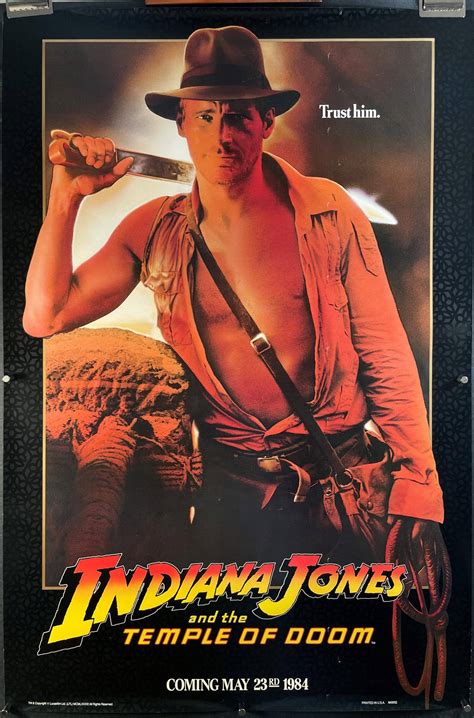 INDIANA JONES THE TEMPLE OF DOOM Harrison Ford Kate Capshaw