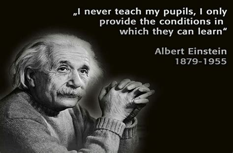Albert Einstein Quote About Education With Black And White Image In The