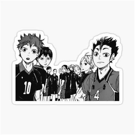 Haikyuu Anime Printables Black And White Stickers Cute