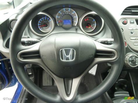 2009 Honda Fit Standard Fit Model Gray Steering Wheel Photo 62012865