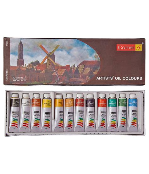 Camel Artists Oil Colour Box 9ml Tubes 12 Shades Pack Of 40 Buy