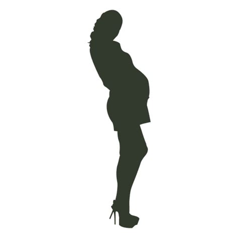 Pregnant Woman Silhouette Pose Transparent Png Svg Vector File