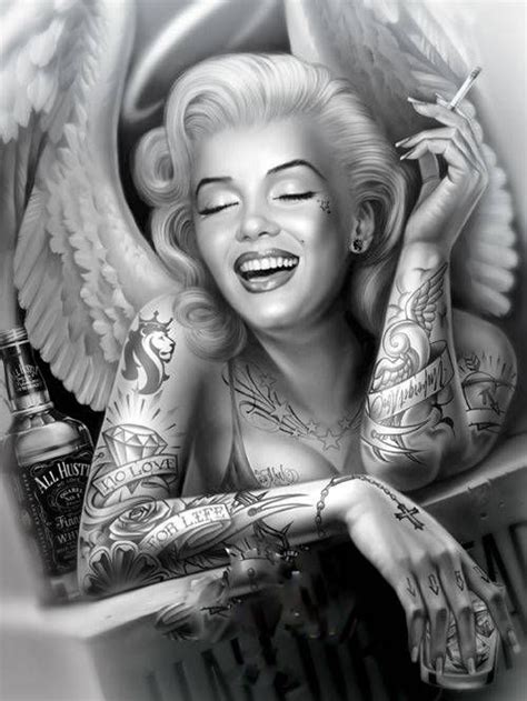 Marilyn Monroe Tattoo Art Poster Print A4 Marilyn Monroe Tattoo