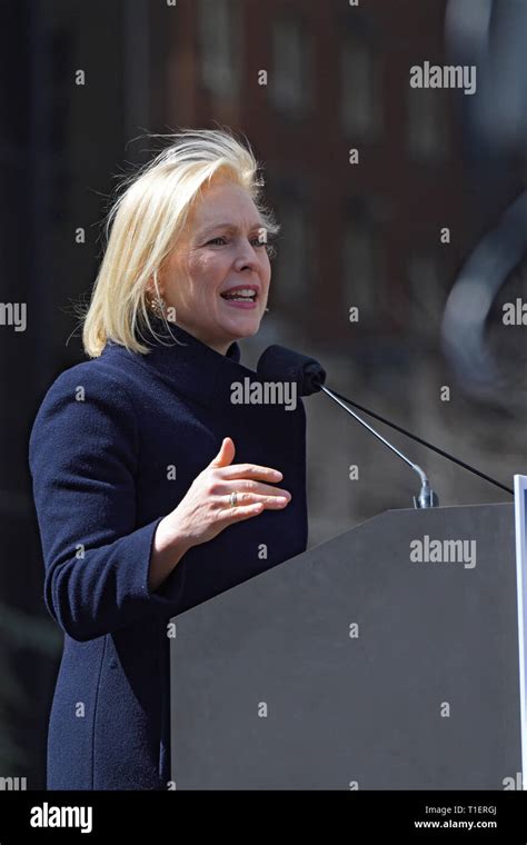 New York Ny March 24 Democratic Presidential Candidate Us Sen Kirsten Gillibrand Speaks