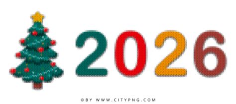 2026 Happy New Year Glitter Effect Png Image Citypng